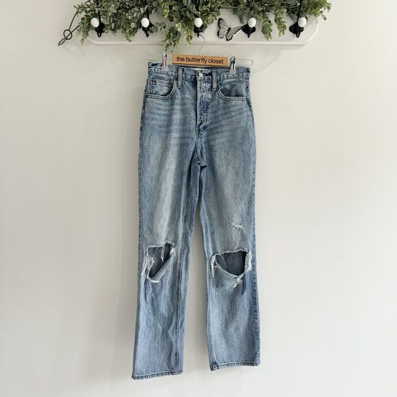 Aritzia Denim Forum The Joni High Rose Loose Jeans 24 - Picture 1 of 7